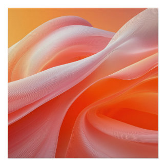 Póster Naranja Fondo de fusión infinita Silky