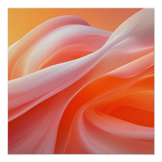 Póster Naranja Fondo de fusión infinita Silky (Anverso)