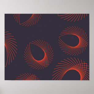 Póster Naranja, fresco, moderno, geométrico de abstracció