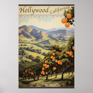 Póster Naranja Groves - Viejo Hollywood - Viajes