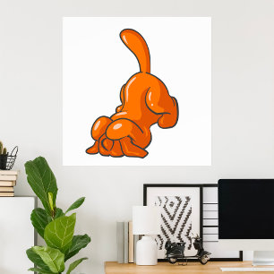 Póster Naranja Hound Dog
