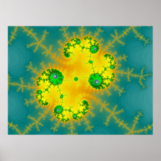 Póster Naranja/Julia azul (impresión)