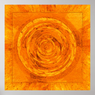 Póster Naranja Mandala