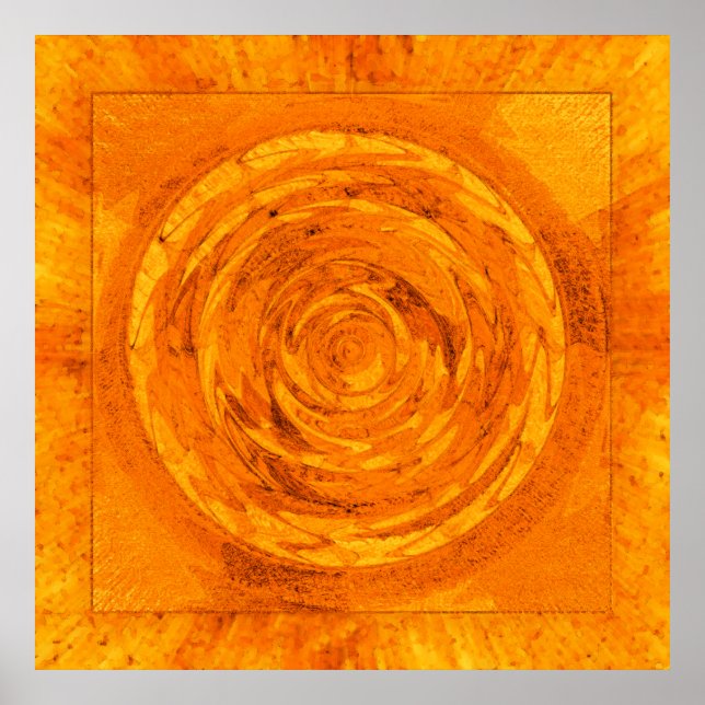 Póster Naranja Mandala (Frente)