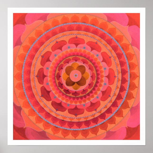 Póster Naranja Mandala (Frente)