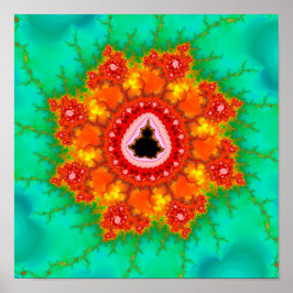 Póster Naranja Mandelbrot Set Zoom