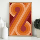 Póster Naranja Marrón oscuro Rojo Retro Círculos Patrón d<br><div class="desc">Hermoso diseño de líneas y círculos geométricos de color rojo, oscuro y naranja claro en un fondo marrón. Diseño hipster ordenado, elegante y divertido para el diseñador de interiores artístico, diva artística de la moda, moda popular de moda de cadera, retro vintage, estilo de arte deco de nouveau, o amante...</div>