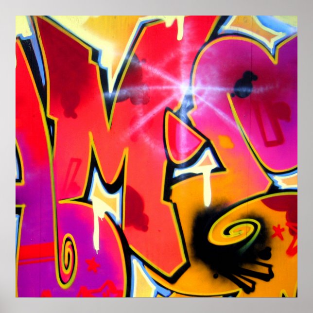 Póster Naranja Mash-Up (Frente)