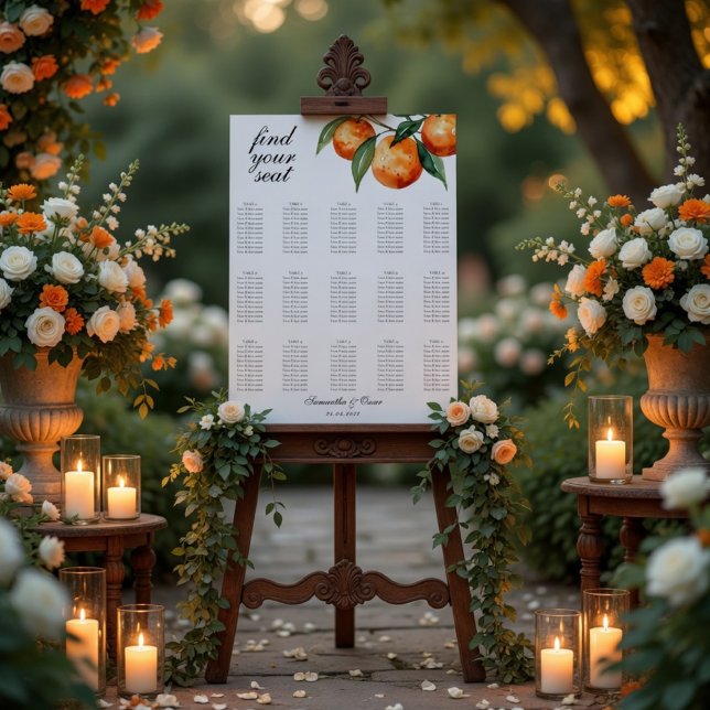 Póster Naranja Mediterránea Boda Cítrica (Subido por el creador)