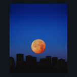 Póster Naranja Moon<br><div class="desc">Luna naranja en cielo oscuro | Imágenes de diseño/Kelly Redinger | AssetID: 77869282</div>