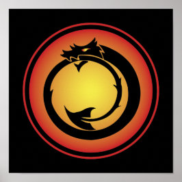Póster Naranja Ouroboros Dragon
