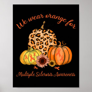 Póster Naranja Para Esclerosis Múltiple Conciencia Calaba