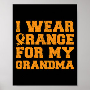 Póster Naranja Para Mi Abuela De Concienciación Sobre La 