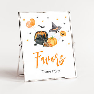 Póster Naranja Pequeño Boo Fantasma Baby Shower Favorece