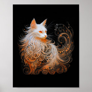 Póster Naranja Persia Cat Long Hair Cute Kitten Me Ama