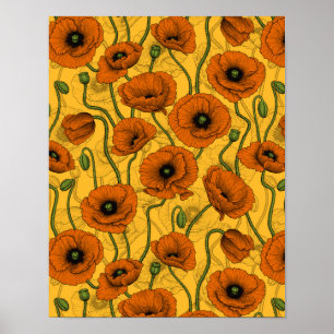 Póster Naranja Poppies