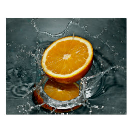 Póster Naranja positivo jugoso para el estado de ánimo de