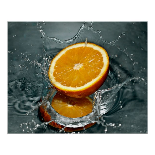 Póster Naranja positivo jugoso para el estado de ánimo de (Anverso)