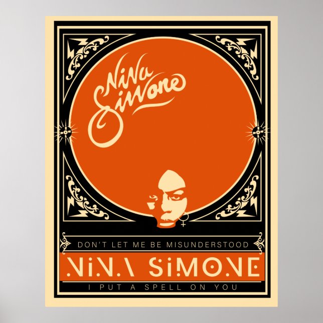 Póster Naranja Poster de Nina Simone (Frente)