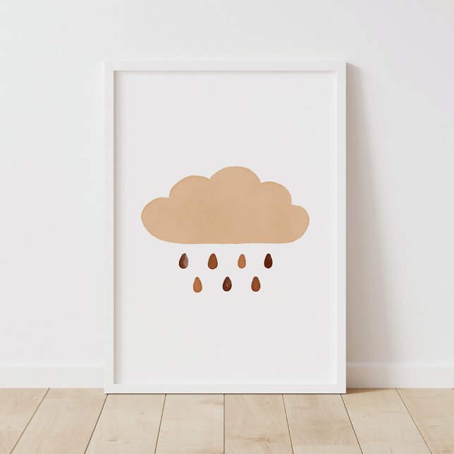 Póster Naranja quemado Cloud Boho Decor de guardería (Subido por el creador)