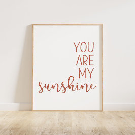 Póster Naranja quemado eres mi sol