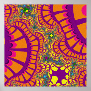 Póster Naranja Rainbow Remix