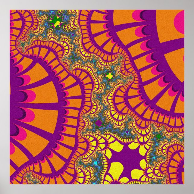 Póster Naranja Rainbow Remix (Frente)