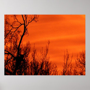 Póster Naranja Red Early Sunrise en Poster de Kansas