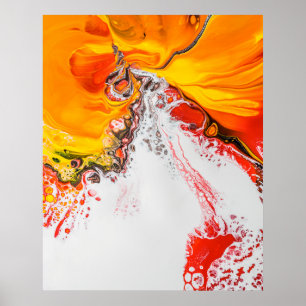 Póster Naranja Resumen Minimalista