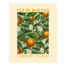 Naranja retro florece mercado de frutas