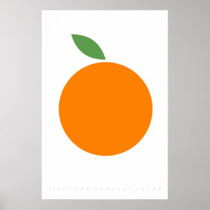 Póster Naranja Retro Poster 60