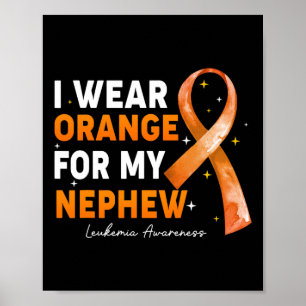 Póster Naranja Ribbon I Usa Naranja Para La Leucemia Neer