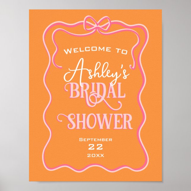 Póster Naranja Rosa  Bridal De Marco Ondulado Audaz (Frente)