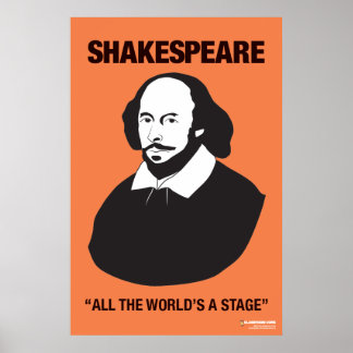 Póster Naranja Shakespeare Poster de aula