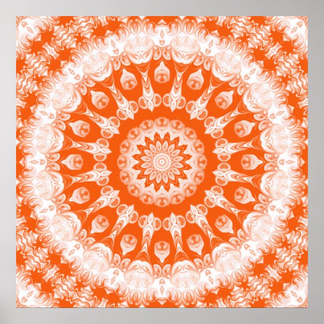 Póster Naranja Sherbet Kaleidoscope (Frente)