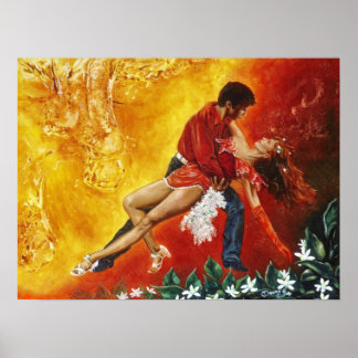 Póster Naranja Splash