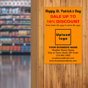 Póster Naranja St. Patrick's Day Business Sale Poster