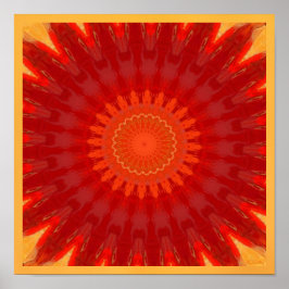 Póster Naranja Starburst