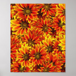 Póster Naranja Sunflowers