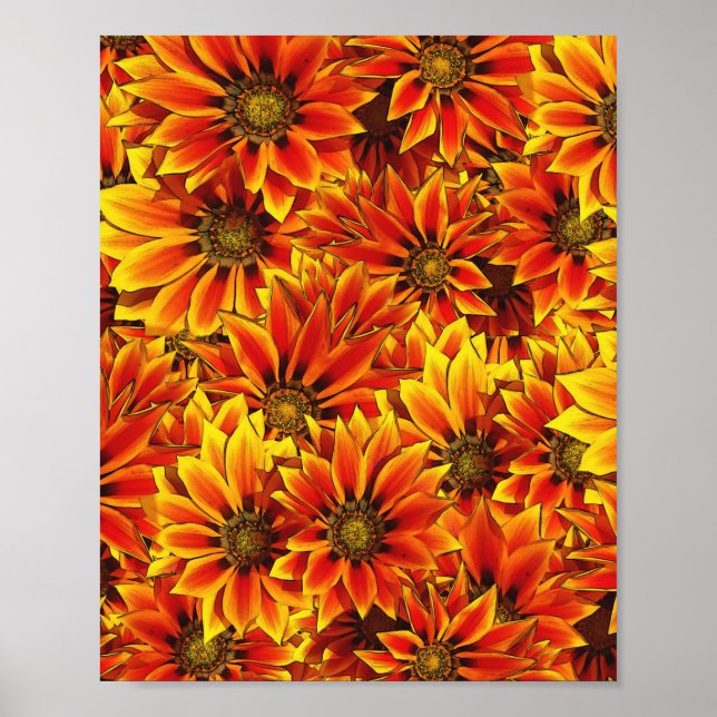 Póster Naranja Sunflowers (Frente)