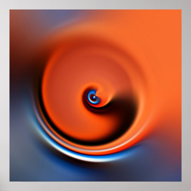 Póster naranja swirl (Frente)