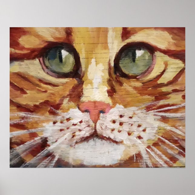 Póster Naranja Tabby Pintar Poster de detalles (Frente)