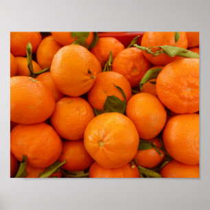 PÓSTER NARANJA TANGERINES FOTOGRAFÍA FRUTA ALIMENTOS PAPE