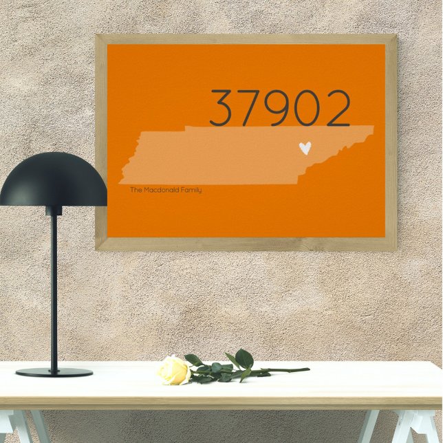 Póster Naranja TN Código ip Tennessee Contorno Poster de  (Subido por el creador)