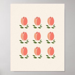 Póster Naranja Tulips