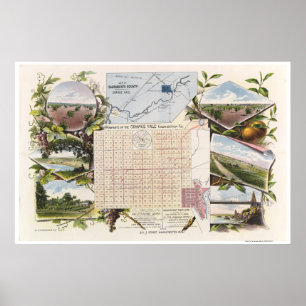 Póster Naranja Vale Colony 1895 Poster