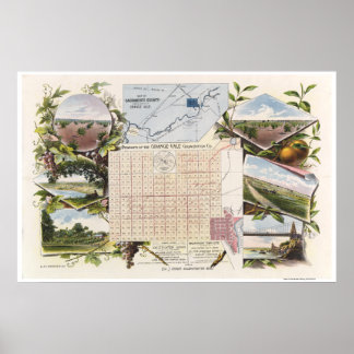 Póster Naranja Vale Colony 1895 Poster