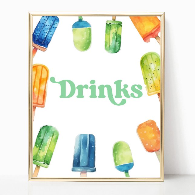 Póster Naranja verde azul Fiesta popsicle bebe Rótulo de  (Subido por el creador)