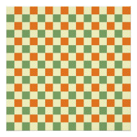 Naranja Verde Brown Checkered Gingham Pattern