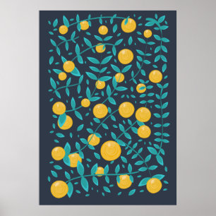 Póster Naranja vintage